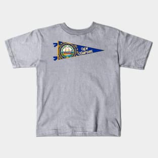 New Hampshire Flag Pennant Kids T-Shirt